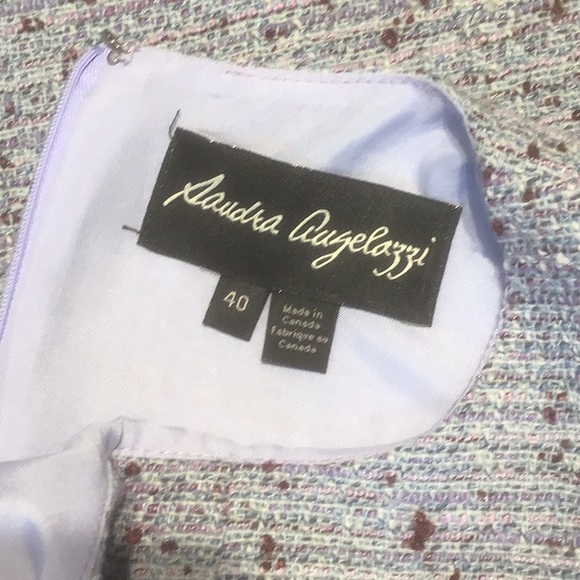 Sandra Angelozzi Femmes Carriere Tweed, short sleeve, lilac/blue color, size 10. - Picture 3 of 5